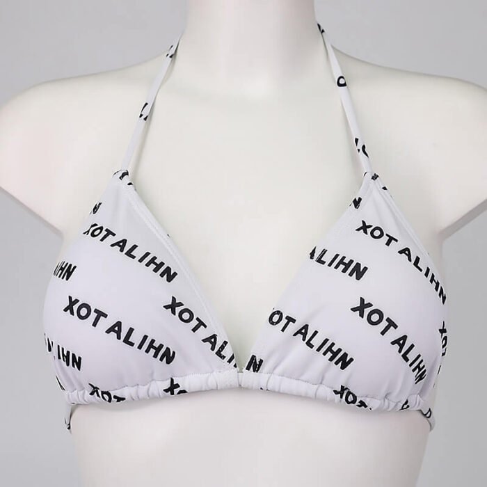 Women Set Custom Girl Swimwear Swimsuit Triangle Letter Printing Swim Wear Sexy Bikini - Image 6