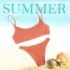 Custom Logo Wholesale Fashion Ribbed Summer Bikinis Women Sexy Swimwear - Image 2