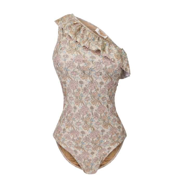 Girl Women Summer Customize Floral Printing Swimwear Elastic Sport Ladies Swim Wear One Piece Swimsuit