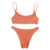 Custom Logo Wholesale Fashion Ribbed Summer Bikinis Women Sexy Swimwear
