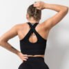 Trendy Whole Sales Seamless Anti Shock Yoga Top Fitness Push Up Sports Bra - Image 5
