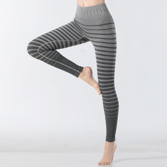 New Customized Design Strip Yoga Pants Workout Seamless High Waist Gym Sports Wear - Image 14