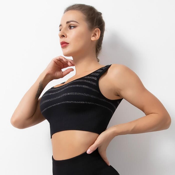 New fashion nylon spandex mesh sports bra women workout clothing seamless fitness vest - Image 9