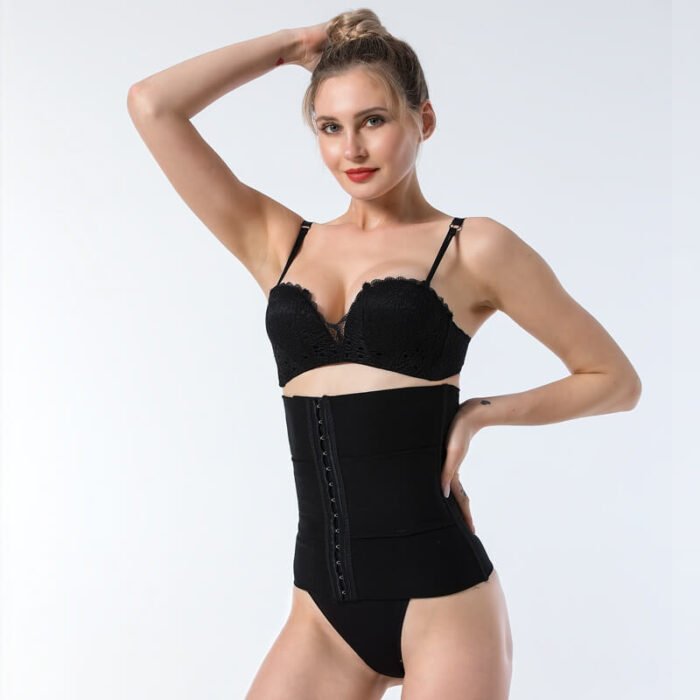 Trendy Premium Compression Waist Slimmer Fitness Memory Steel Bone Nylon Waist Trainer Sweating Belts - Image 6