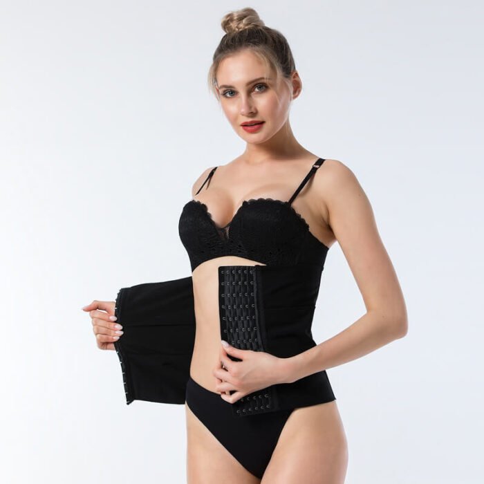 Trendy Premium Compression Waist Slimmer Fitness Memory Steel Bone Nylon Waist Trainer Sweating Belts - Image 3