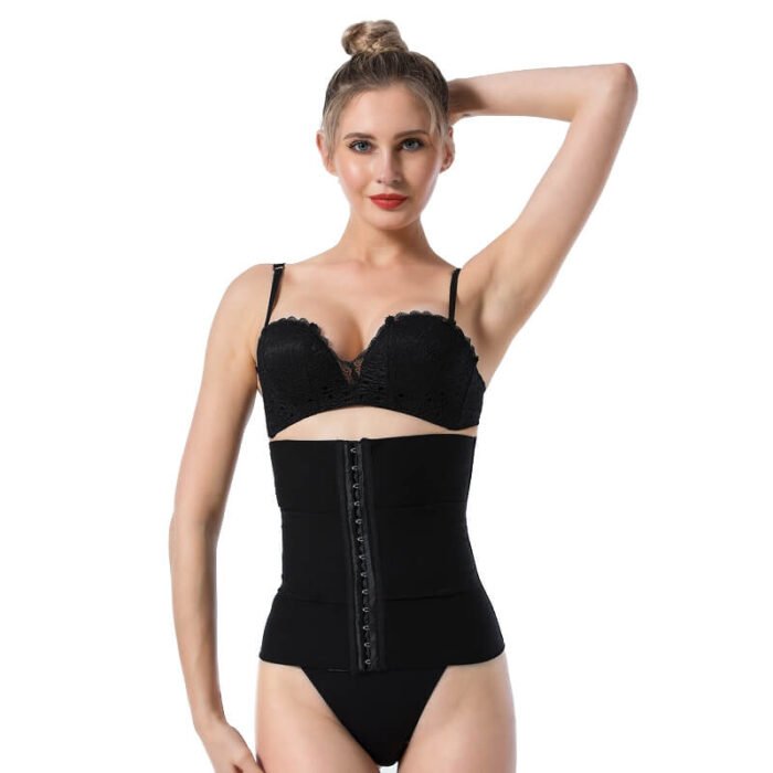 Trendy Premium Compression Waist Slimmer Fitness Memory Steel Bone Nylon Waist Trainer Sweating Belts