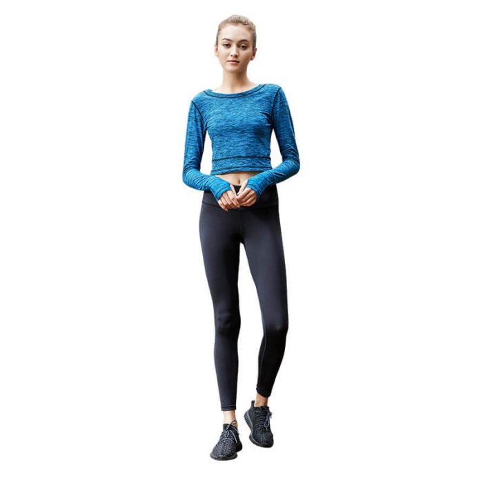 New Women Gym Clothes Brand Logo Workout Quick dry and Breakable T-shirt and Pant bra,Outdoor Running Hollowed-out Sports Set - Image 3