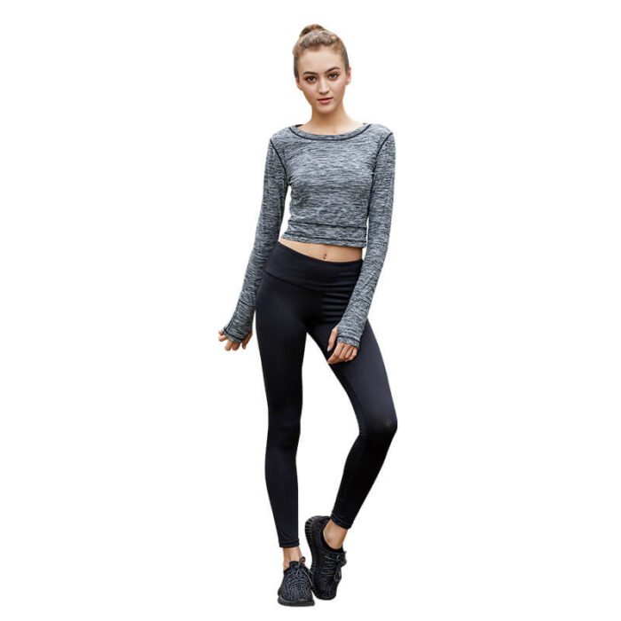 New Women Gym Clothes Brand Logo Workout Quick dry and Breakable T-shirt and Pant bra,Outdoor Running Hollowed-out Sports Set - Image 7
