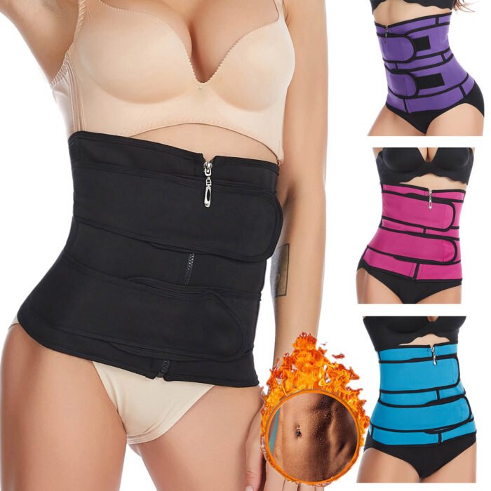 Amazon Hot Seller Women Postpartum Neoprene Waist Slimming Plus Size Fitness Waist Trainer Sweating belts